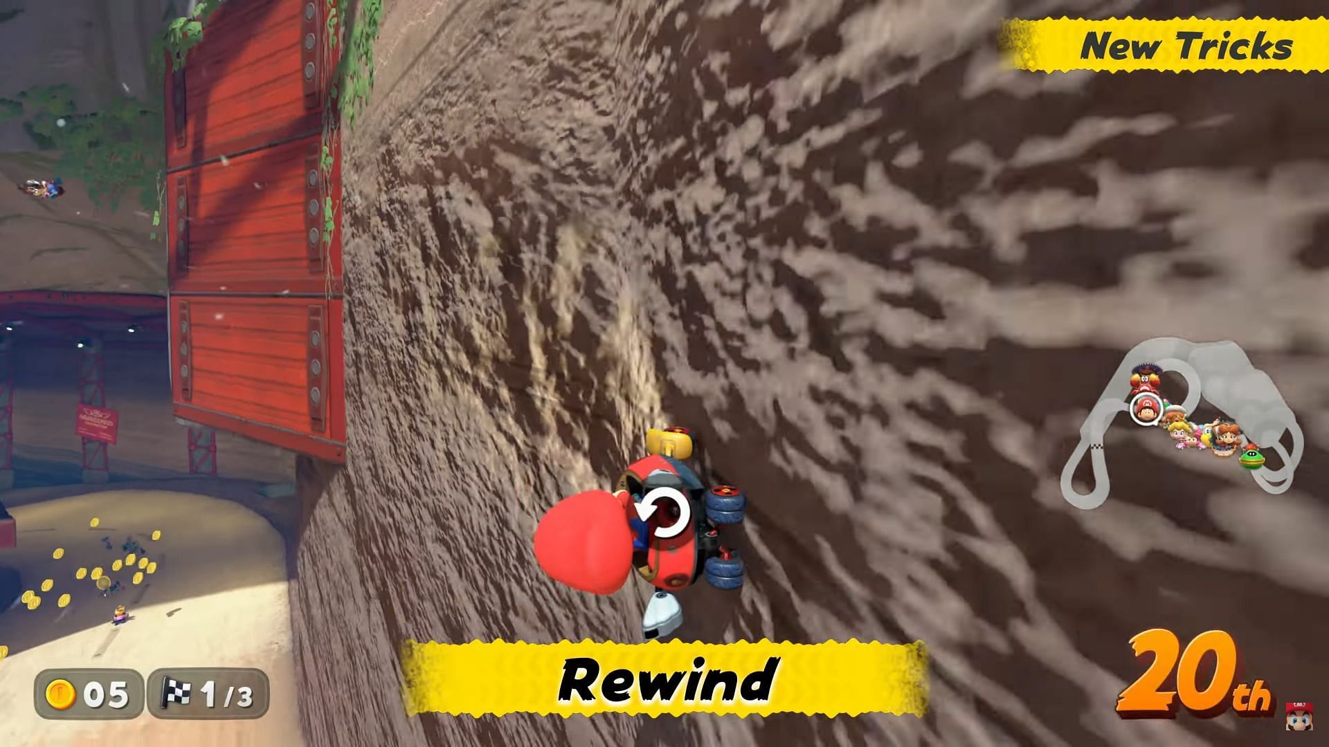 The rewind time trick in the game (Image via Nintendo)